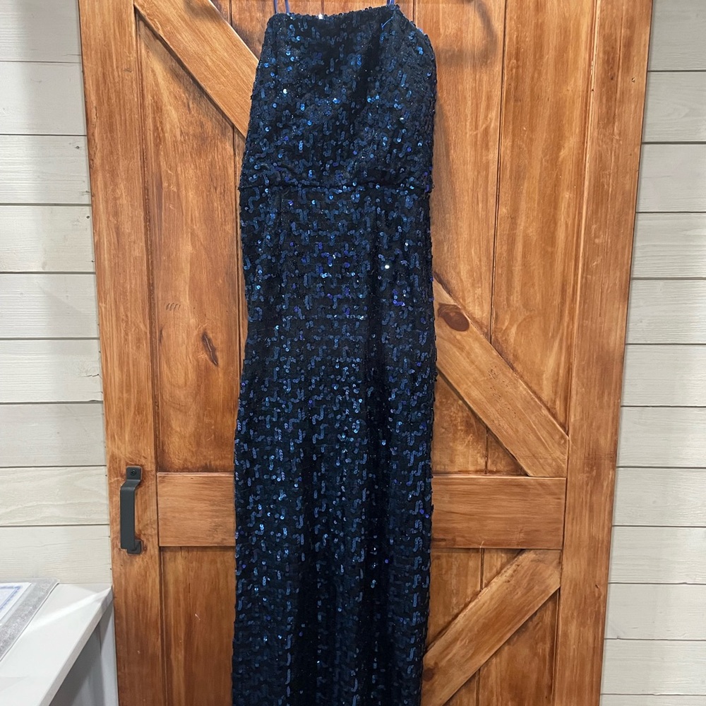 Vintage size 12 sequin prom dress